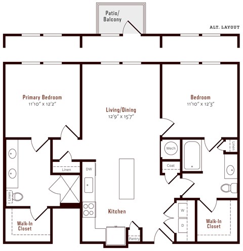 Alexan Pena Station Apartments in Denver, Colorado B3 Floor Plan
